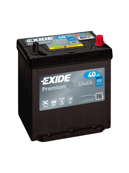 EXIDE PREMIUM EA406 Indító akkumulátor 40AH 350A Japán tipusokra J+