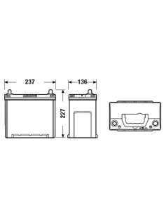   EXIDE PREMIUM EA456 Indító akkumulátor 45AH 390A Japán tipusokra J+