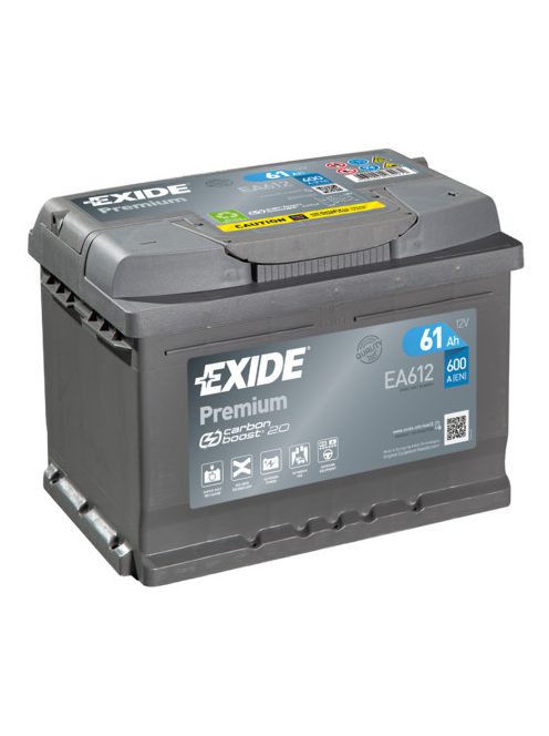 EXIDE PREMIUM EA612 Indító akkumulátor 61AH 600A J+