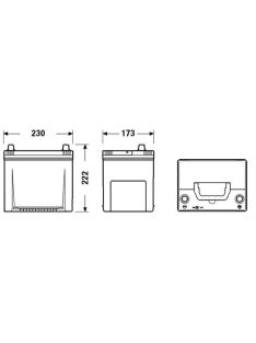   EXIDE PREMIUM EA654 Indító akkumulátor 65AH 580A Japán tipusokra J+