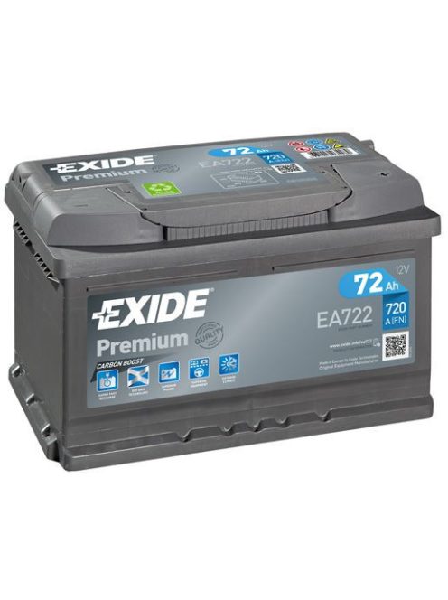 EXIDE PREMIUM EA722 Indító akkumulátor 72AH 720A J+