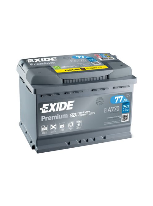 EXIDE PREMIUM EA770 Indító akkumulátor 77AH 760A J+