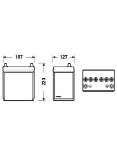   EXIDE EXCELL EB356 Indító akkumulátor 35AH 240A Japán tipusokra J+