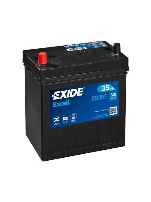 EXIDE EXCELL EB357 Indító akkumulátor 35AH 240A Japán tipusokra B+
