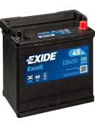 EXIDE EXCELL EB450 Indító akkumulátor 45AH 330A Japán tipusokra J+