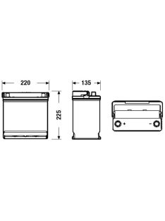   EXIDE EXCELL EB451 Indító akkumulátor 45AH 330A Japán tipusokra B+