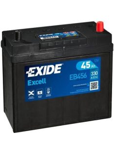   EXIDE EXCELL EB456 Indító akkumulátor 45AH  Japán tipusokra J+ vékony pólus+EU bővítő