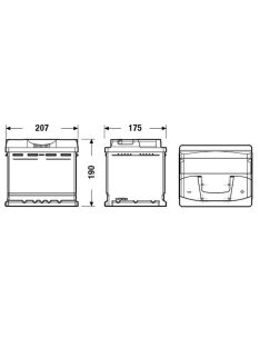 EXIDE EXCELL EB500 Indító akkumulátor 50AH 450A J+