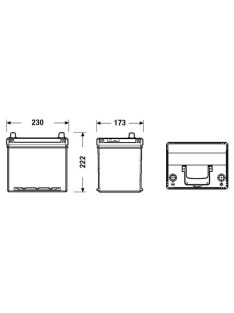   EXIDE EXCELL EB604 Indító akkumulátor 60AH 390A Japán tipusokra J+