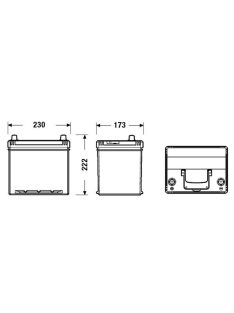   EXIDE EXCELL EB605 Indító akkumulátor 60AH 390A Japán tipusokra B+