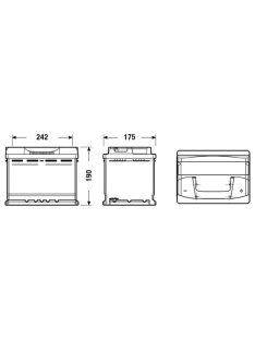 EXIDE EXCELL EB620 Indító akkumulátor 62AH 540A J+