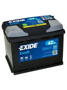 EXIDE EXCELL EB621 Indító akkumulátor 62AH 540A B+