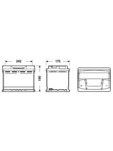 EXIDE EXCELL EB621 Indító akkumulátor 62AH 540A B+