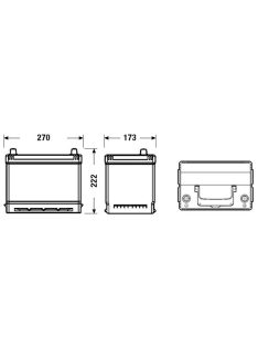   EXIDE EXCELL EB704 Indító akkumulátor 70AH 540 Japán tipusokra J+