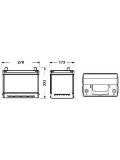   EXIDE EXCELL EB705 Indító akkumulátor 70AH 540A Japán tipusokra B+