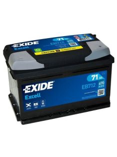 EXIDE EXCELL EB712 Indító akkumulátor 71AH 670A J+