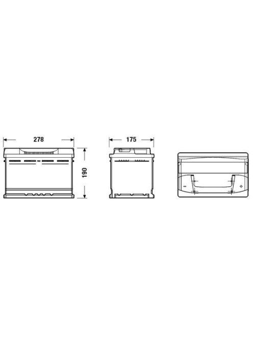 EXIDE EXCELL EB740 Indító akkumulátor 74AH 680A J+
