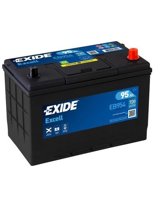 EXIDE EXCELL EB954 Indító akkumulátor 95AH 760A Japán tipusokra J+
