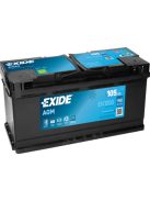 EXIDE AGM EK1050 Indító akkumulátor 105AH 950A STOP&START J+