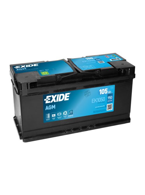 EXIDE AGM EK1060 Indító akkumulátor 106AH 950A STOP&START J+