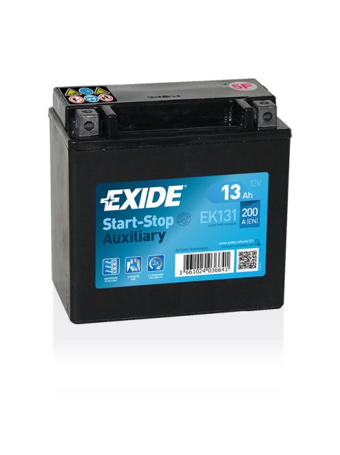 EXIDE EK131 Start-Stop 13AH 200A 12V kiegészítő akkumulátor elektromos rendszerekhez