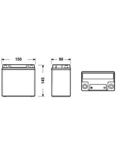   EXIDE EK151 Start-Stop 15AH 200A 12V kiegészítő akkumulátor elektromos rendszerekhez