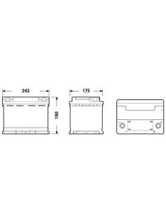   EXIDE AGM EK620 Indító akkumulátor 62AH 680A STOP&START J+ 