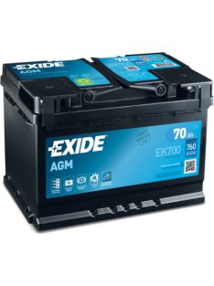   EXIDE AGM EK700 Indító akkumulátor 70AH 760A STOP&START J+
