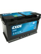 EXIDE AGM EK800 (EK820) Indító akkumulátor 80AH 800A STOP&START J+