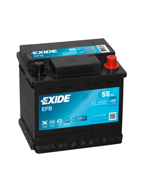 EXIDE EFB EL550 Indító akkumulátor START-STOP 55AH 540A J+