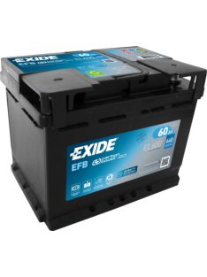   EXIDE EFB EL600 Indító akkumulátor START-STOP 60AH 640AH J+
