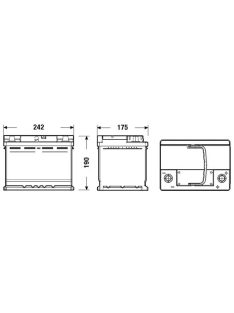   EXIDE EFB EL600 Indító akkumulátor START-STOP 60AH 640AH J+