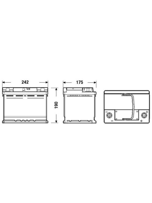 EXIDE EFB EL600 Indító akkumulátor START-STOP 60AH 640AH J+