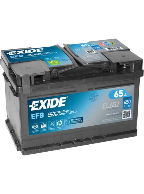 EXIDE EFB EL652 Indító akkumulátor START-STOP 65AH 650A J+