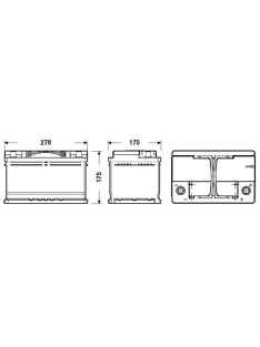   EXIDE EFB EL652 Indító akkumulátor START-STOP 65AH 650A J+