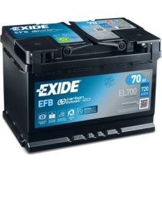   EXIDE EFB EL700 Indító akkumulátor START-STOP 70AH 760A J+
