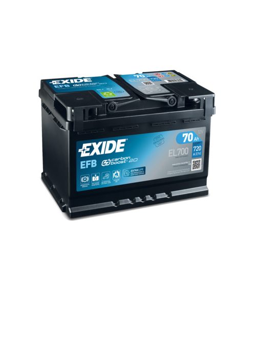 EXIDE EFB EL700 Indító akkumulátor START-STOP 70AH 760A J+