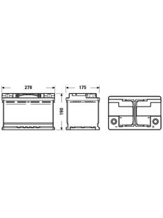  EXIDE EFB EL700 Indító akkumulátor START-STOP 70AH 760A J+