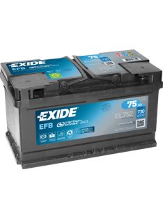   EXIDE EFB EL752 Indító akkumulátor START-STOP 75AH 730A J+